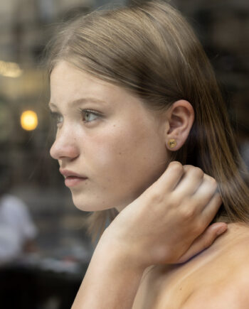 Sunburst Earrings, Gold